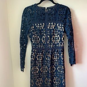 Navy lace dress
